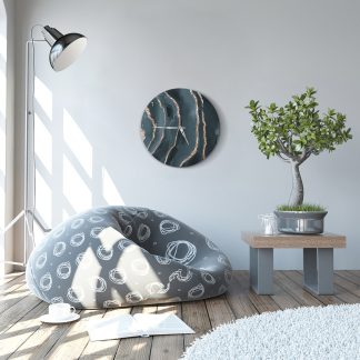 Modern marble wall clock